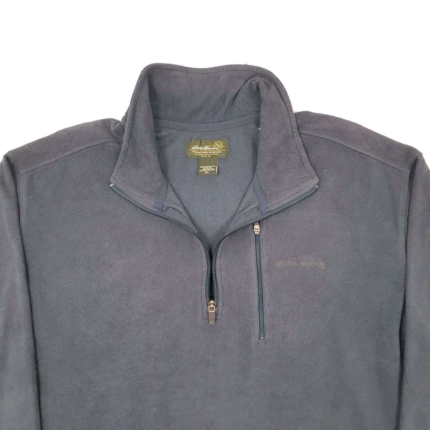 Mens Navy Eddie Bauer  Quarter Zip Jumper