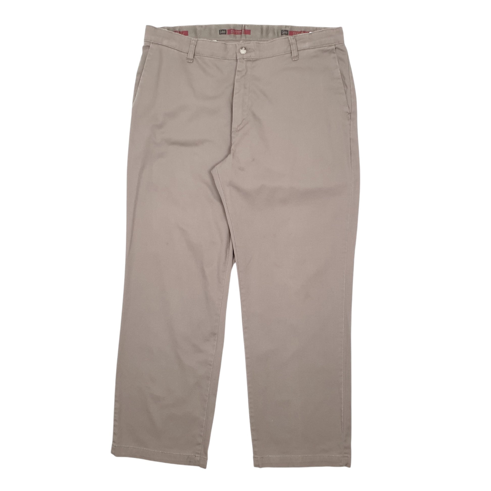 Mens Beige Lee  Chino Trousers