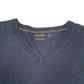 Mens Navy Nautica Knit V Neck Jumper