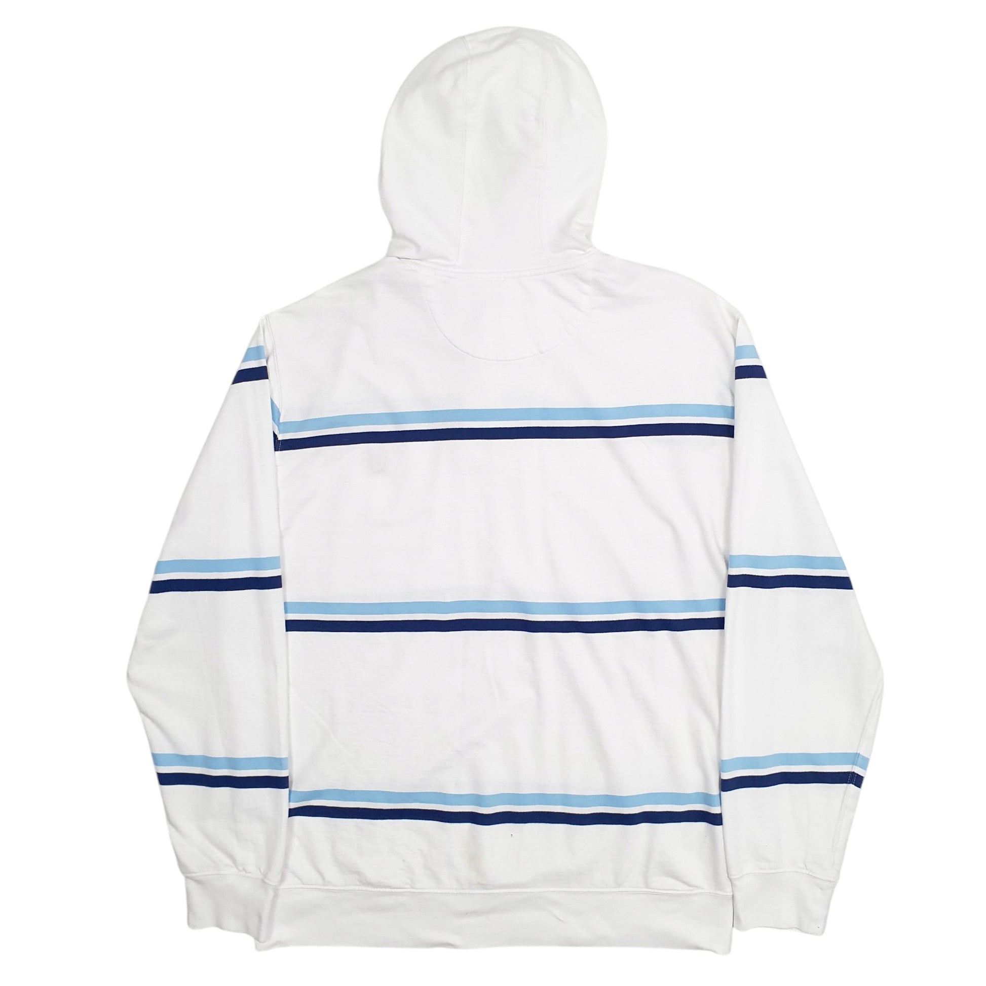 Mens White Chaps Stripes Hoodie Jumper