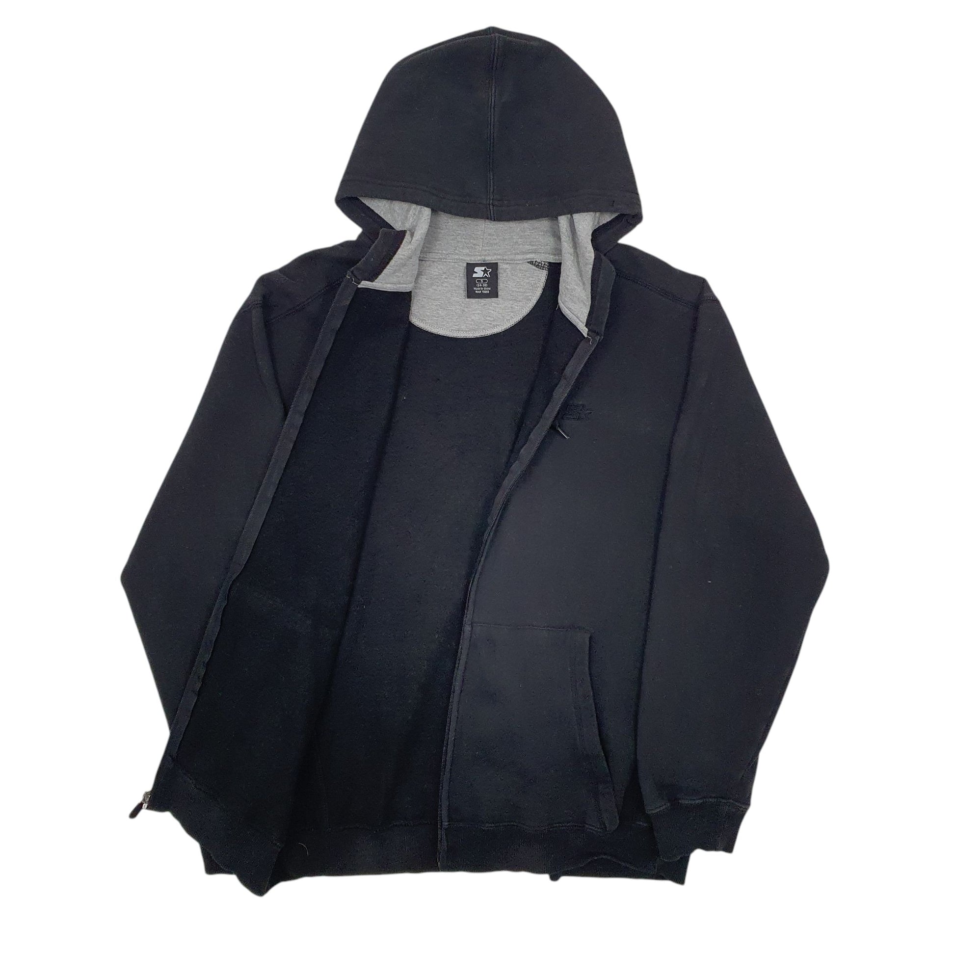 Mens Black Starter  Full Zip Jumper