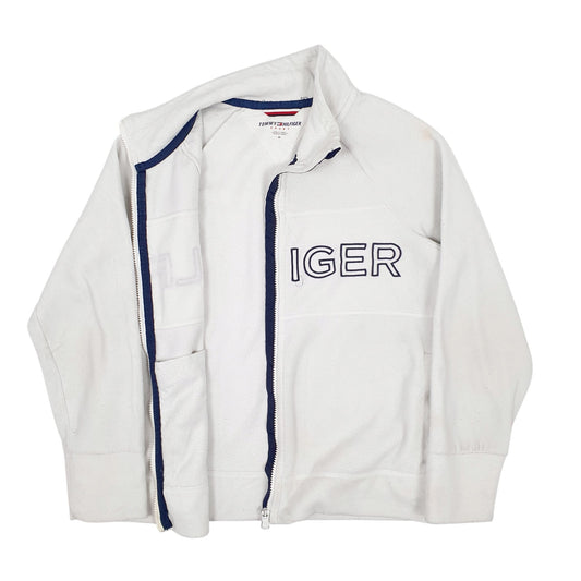 Womens White Tommy Hilfiger  Full Zip Jumper