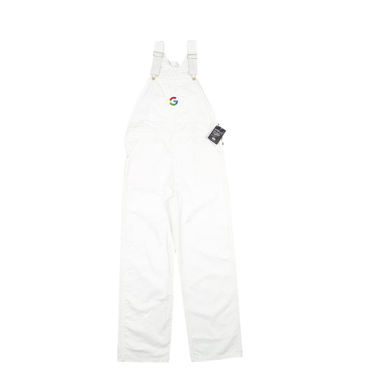 Mens White Dickies Painters Denim Overalls Bib Google Dungaree Trousers