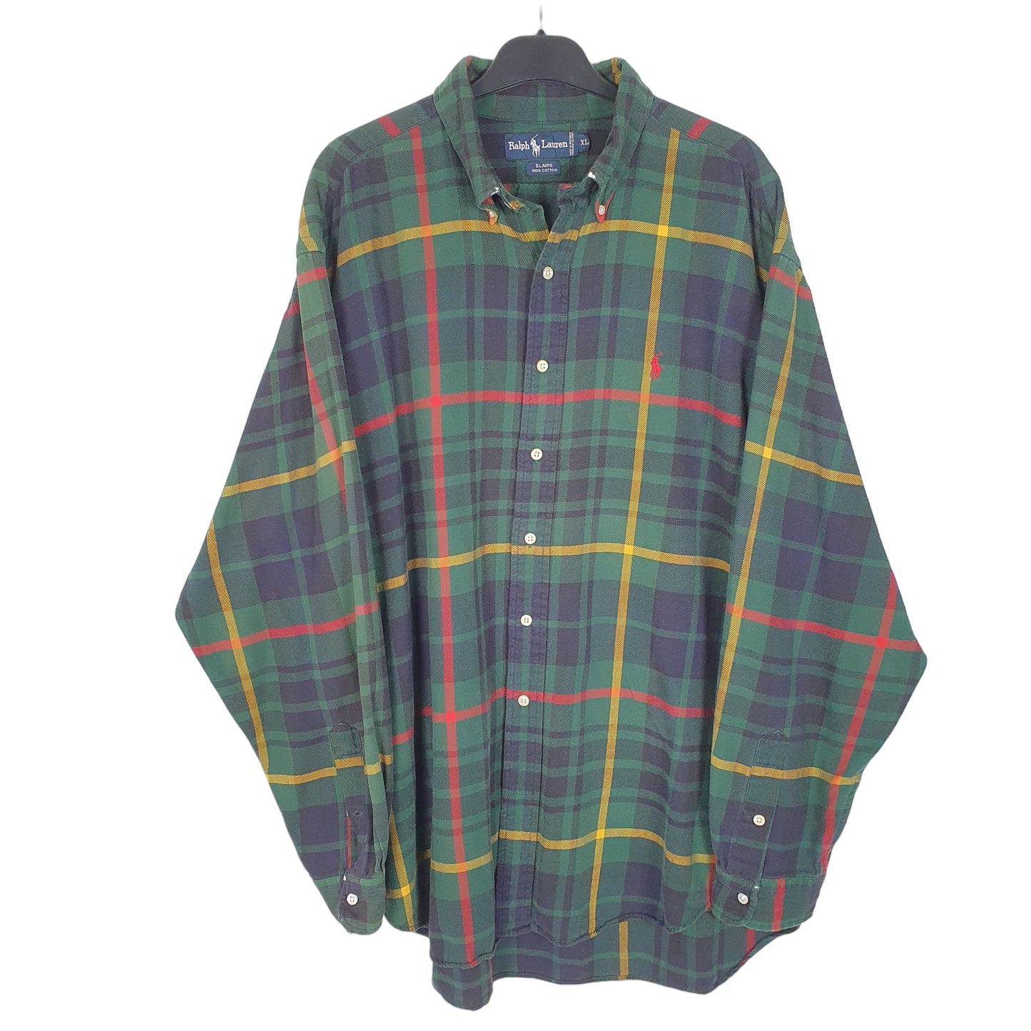 Mens Green Ralph Lauren Flannel Overshirt Long Sleeve Shirt