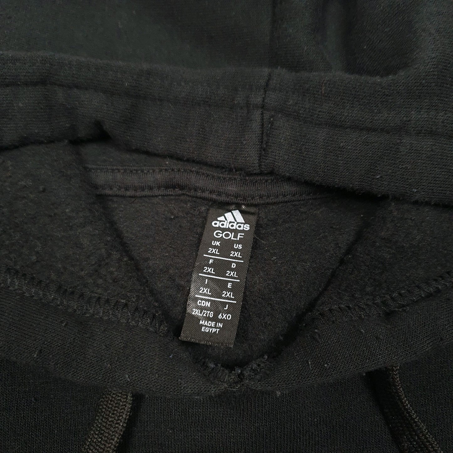 Mens Black Adidas Golf Spellout Hoodie Jumper