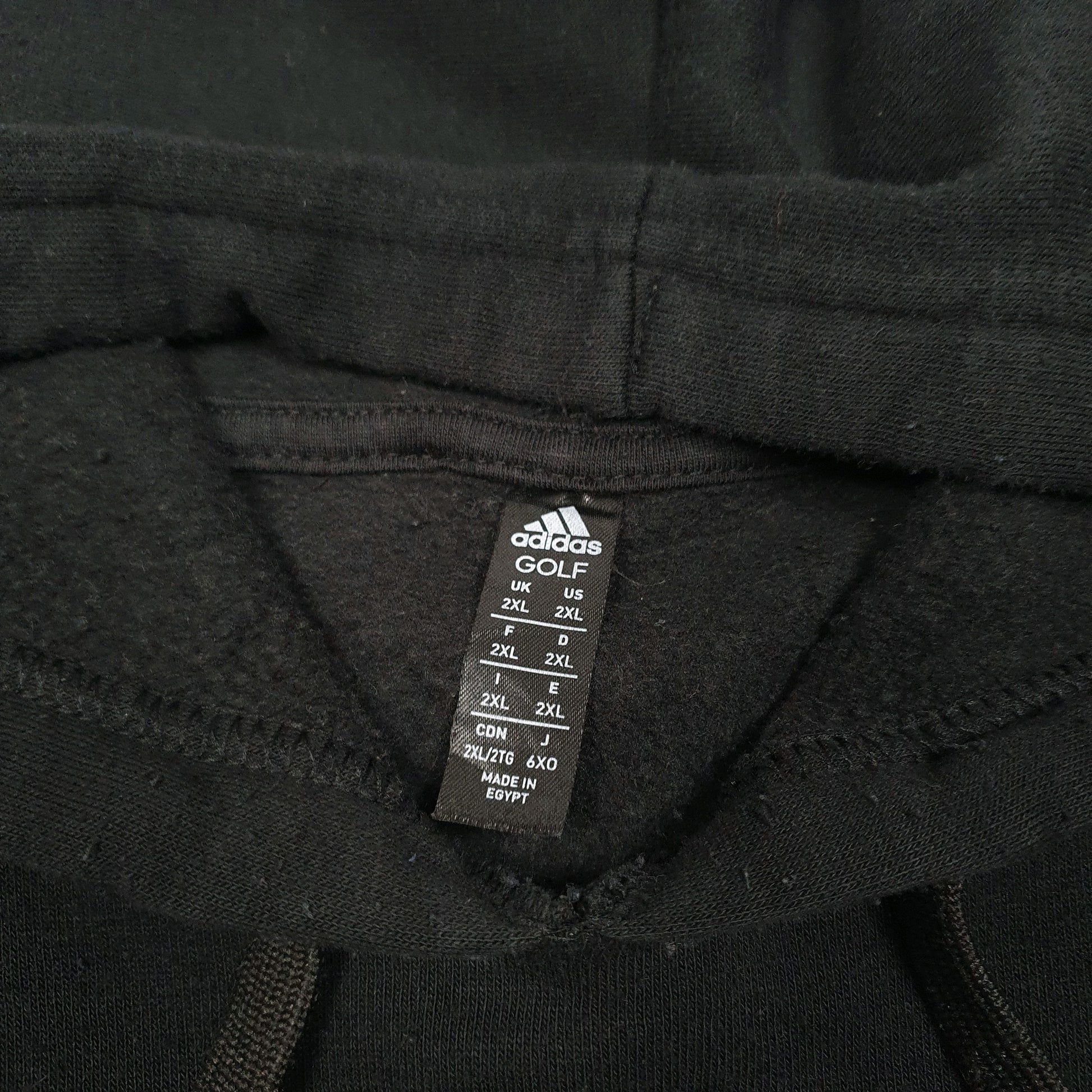 Mens Black Adidas Golf Spellout Hoodie Jumper