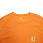 Mens Orange Carhartt  Short Sleeve T Shirt