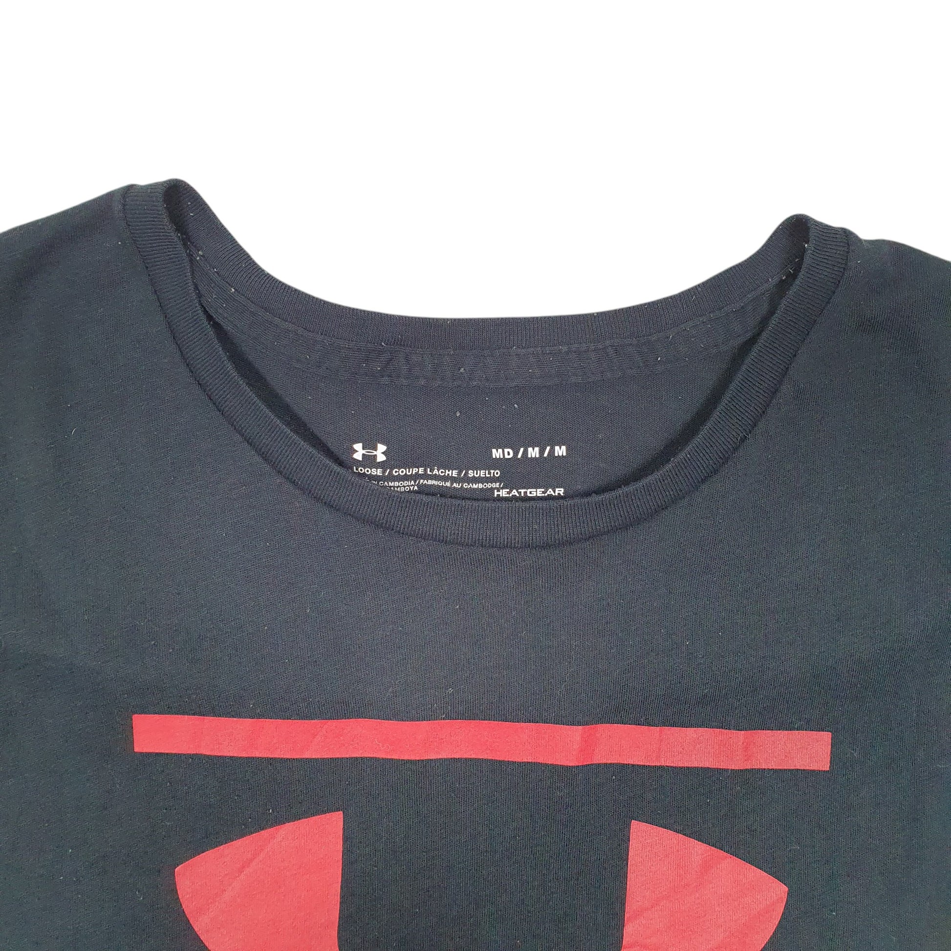 Mens Black Under Armour  Short Sleeve T Shirt