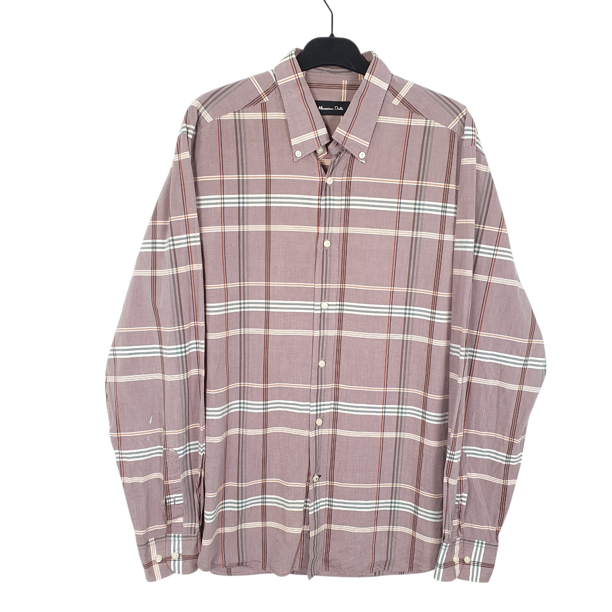 Mens Lilac Massimo Dutti  Long Sleeve Shirt