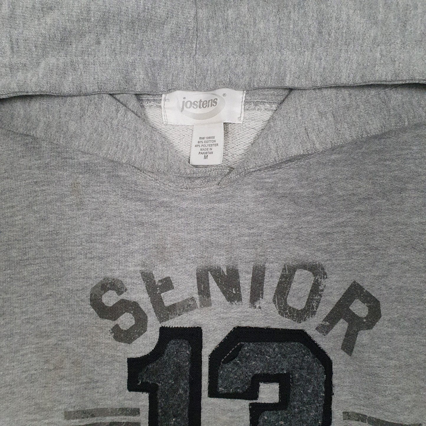 Mens Grey Jostens Senior Hoodie Jumper