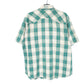 Mens Green Levis Western Cowboy Pearl Snap Short Sleeve Shirt