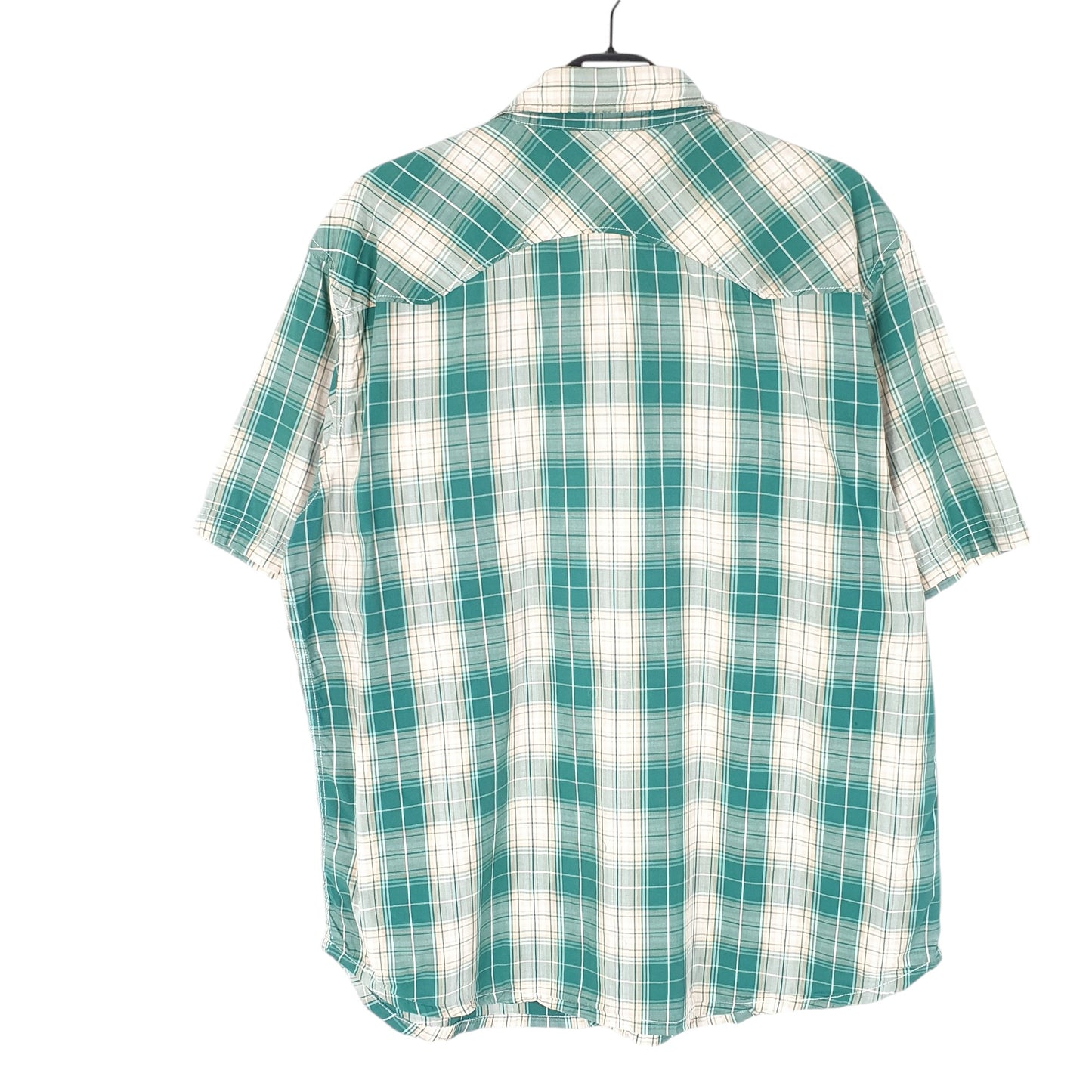 Mens Green Levis Western Cowboy Pearl Snap Short Sleeve Shirt