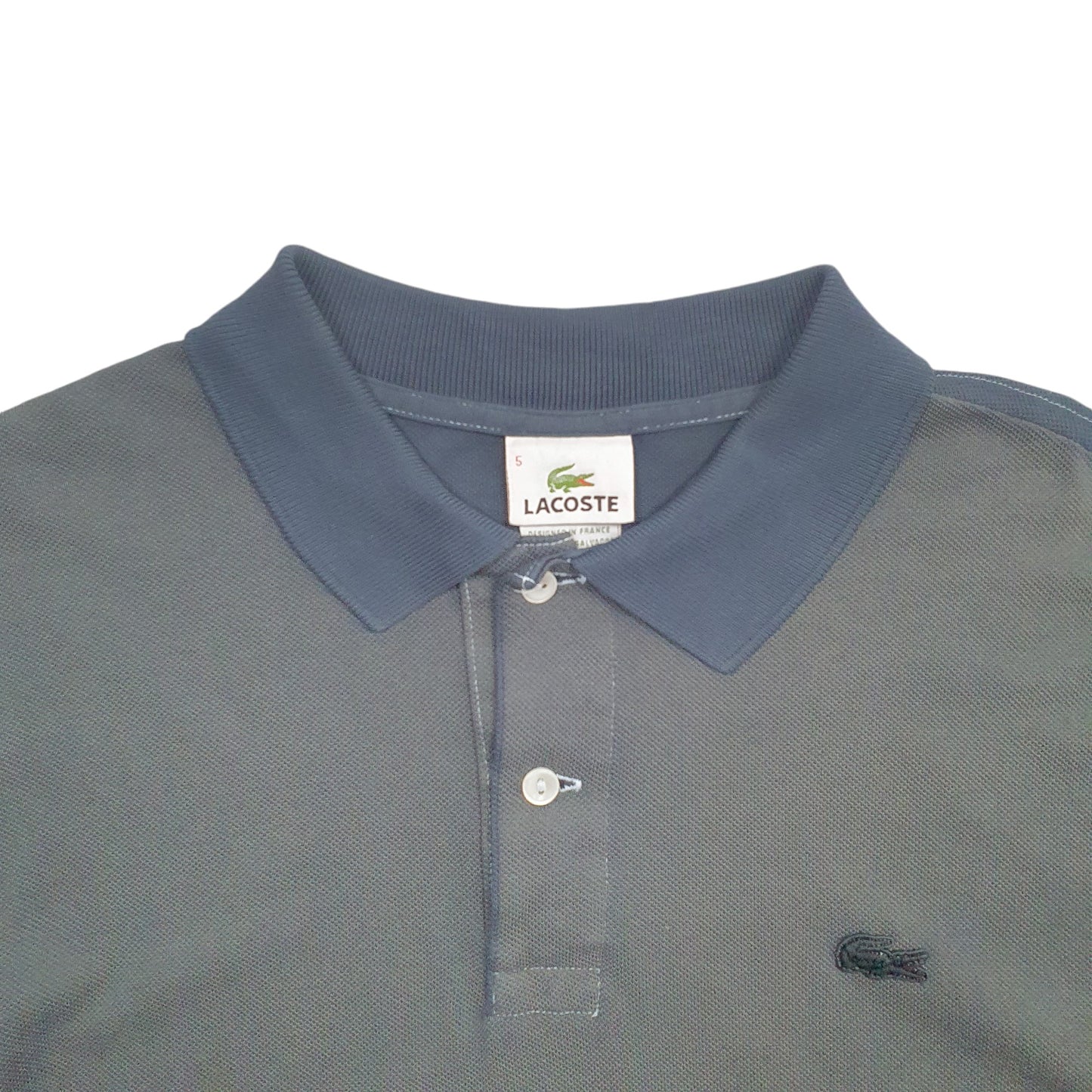 Mens Grey Lacoste  Short Sleeve Polo Shirt