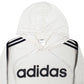 Mens White Adidas Spellout Hoodie Jumper