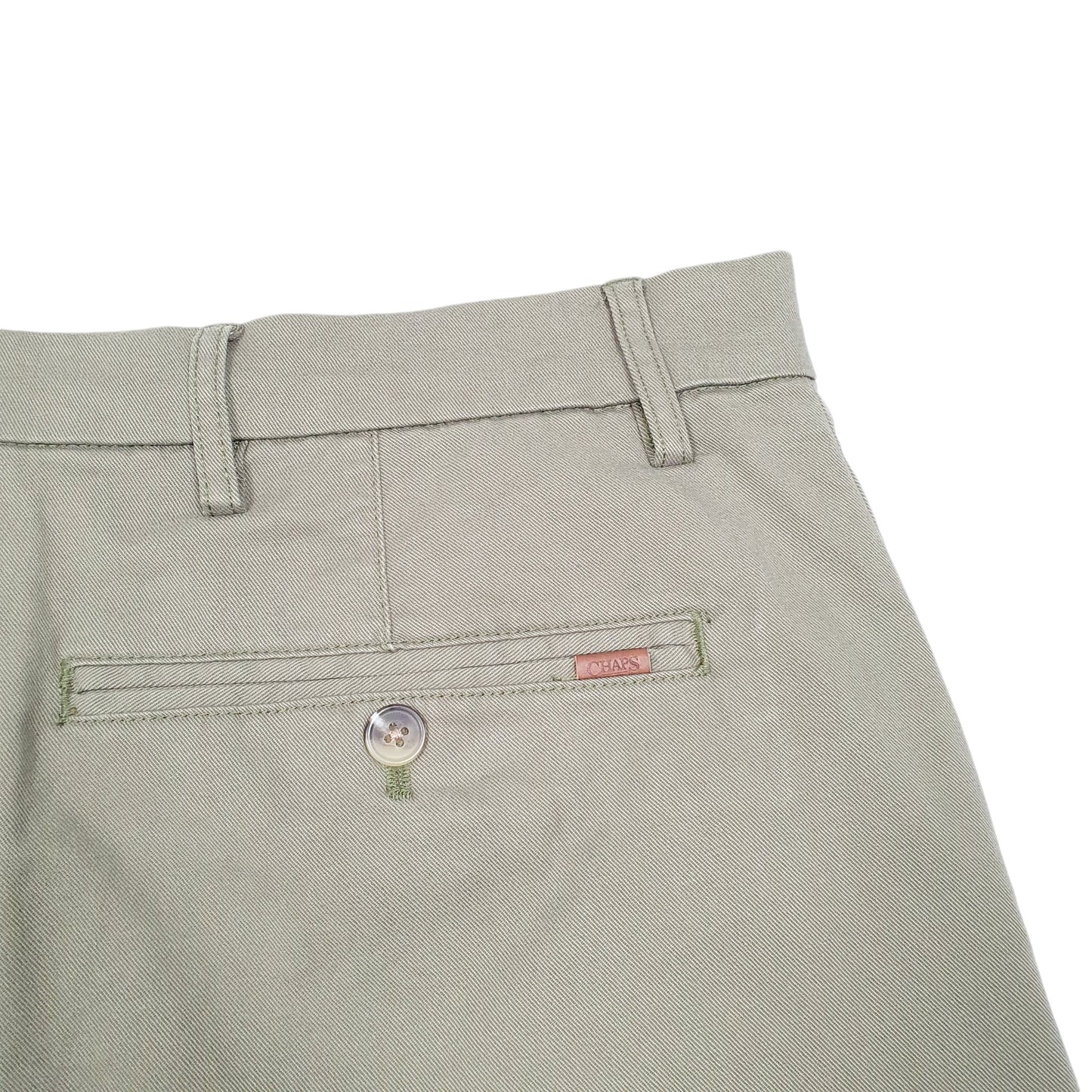 Mens Khaki Chaps Stretch Coastland Wash Chino Shorts