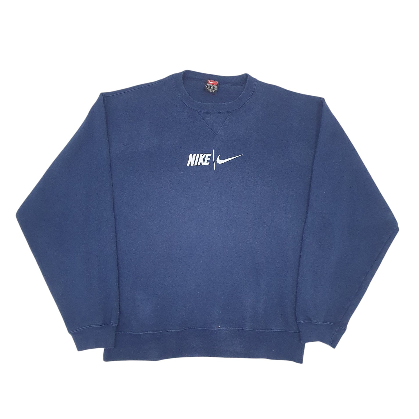 Mens Blue Nike Vintage Teams Spellout Crewneck Jumper