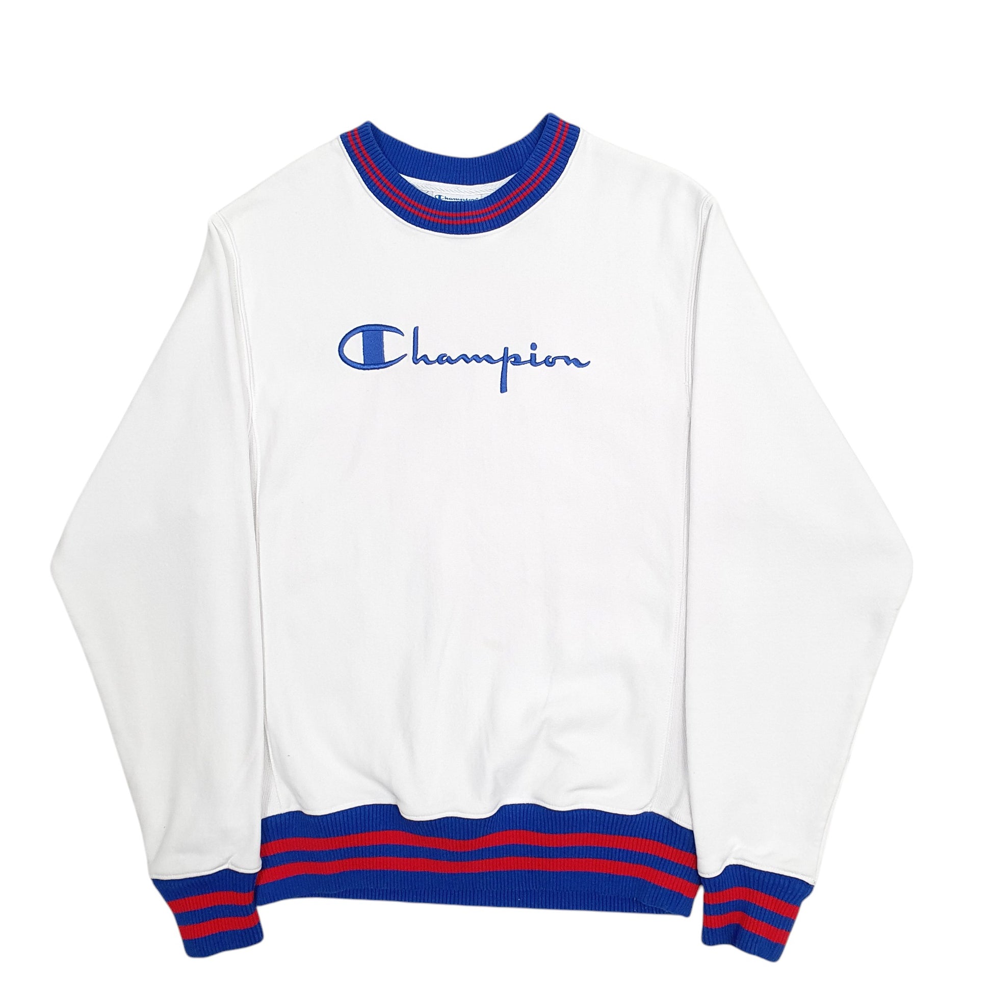 Mens White Champion Reverse Weave Crewneck Jumper
