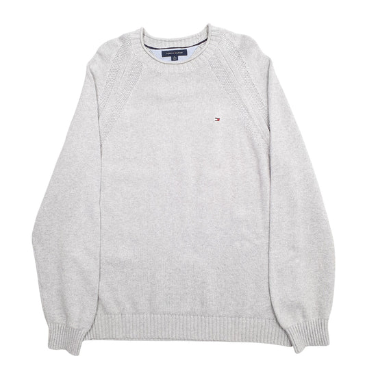 Mens Grey Tommy Hilfiger Knit Crewneck Jumper