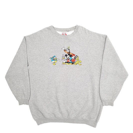 Mens Grey Disney Vintage 2000's Crewneck Jumper