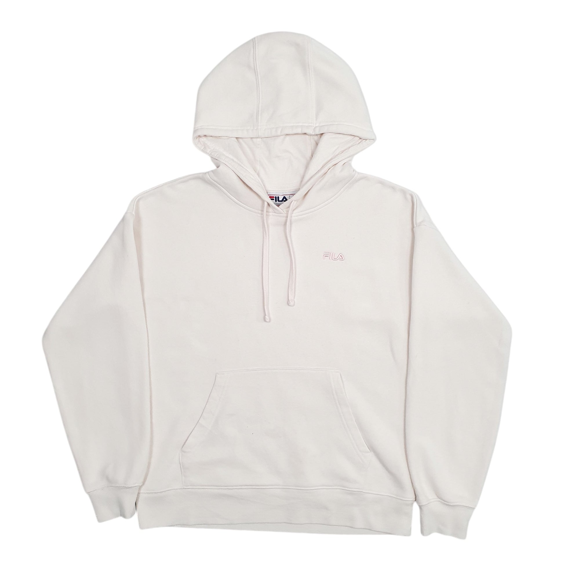 Womens Cream Fila  Hoodie Jumper