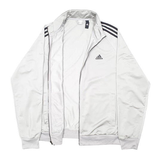 Mens Grey Adidas Track Suit Top Active Full Zip Jumper