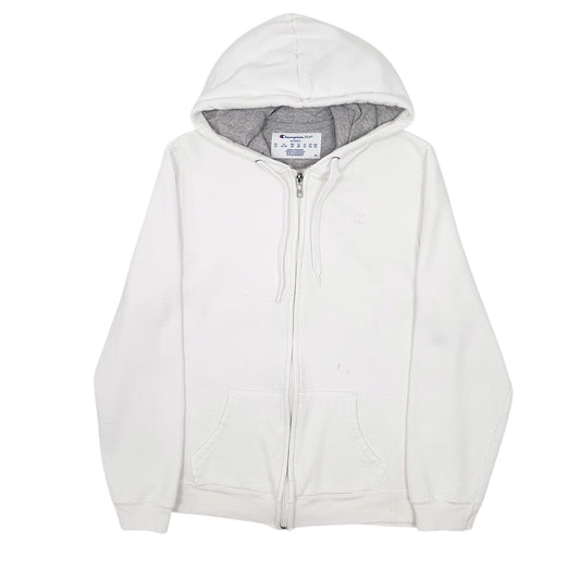 Womens White Champion Hoodie Full Zip Jumper