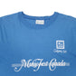 Mens Blue Evergreen Single Stitch Vintage 80s Short Sleeve T Shirt