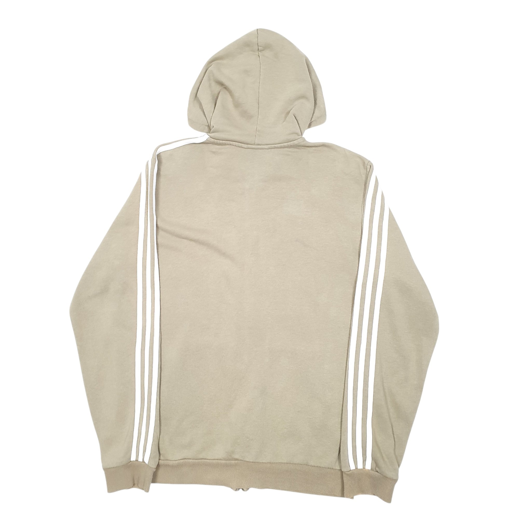 Mens Khaki Adidas Hoodie Full Zip Jumper