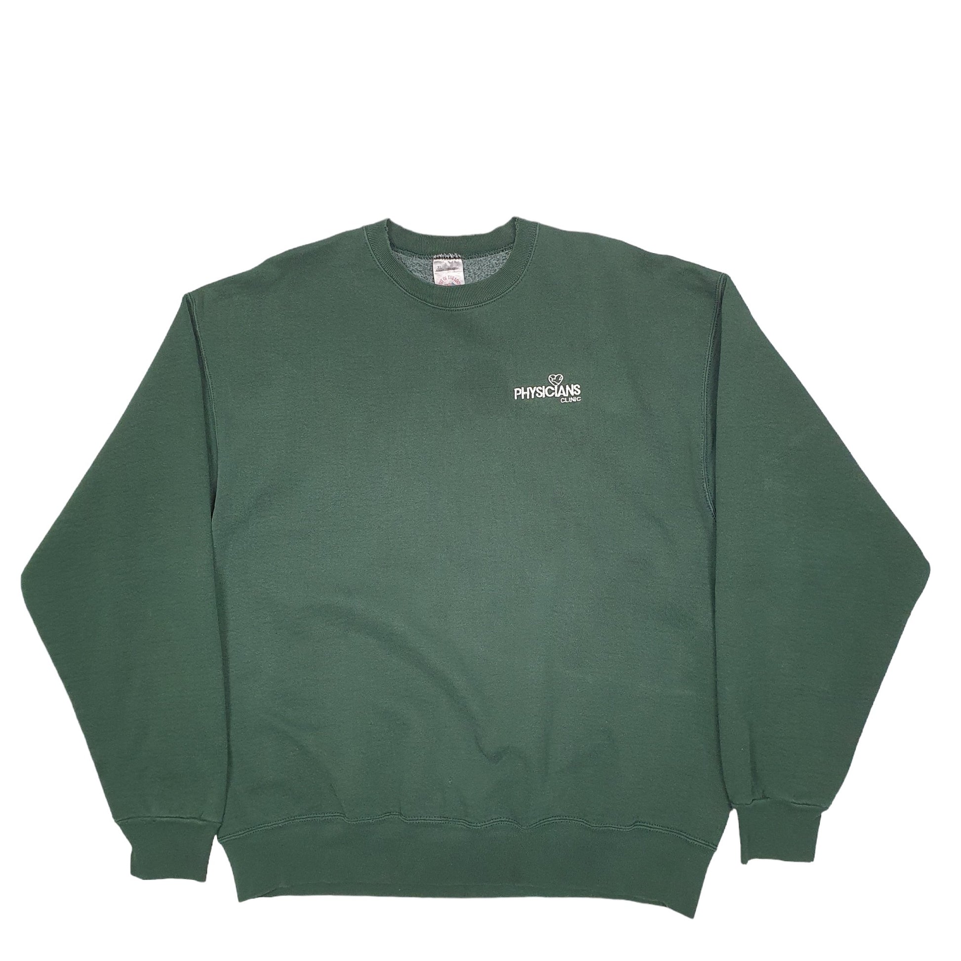 Mens Green Fruit Of The Loom Made in USA Vintage 90's Crewneck Jumper