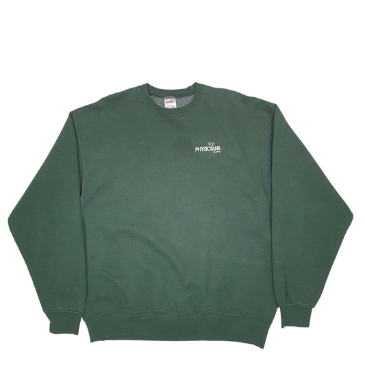 Mens Green Fruit Of The Loom Made in USA Vintage 90's Crewneck Jumper