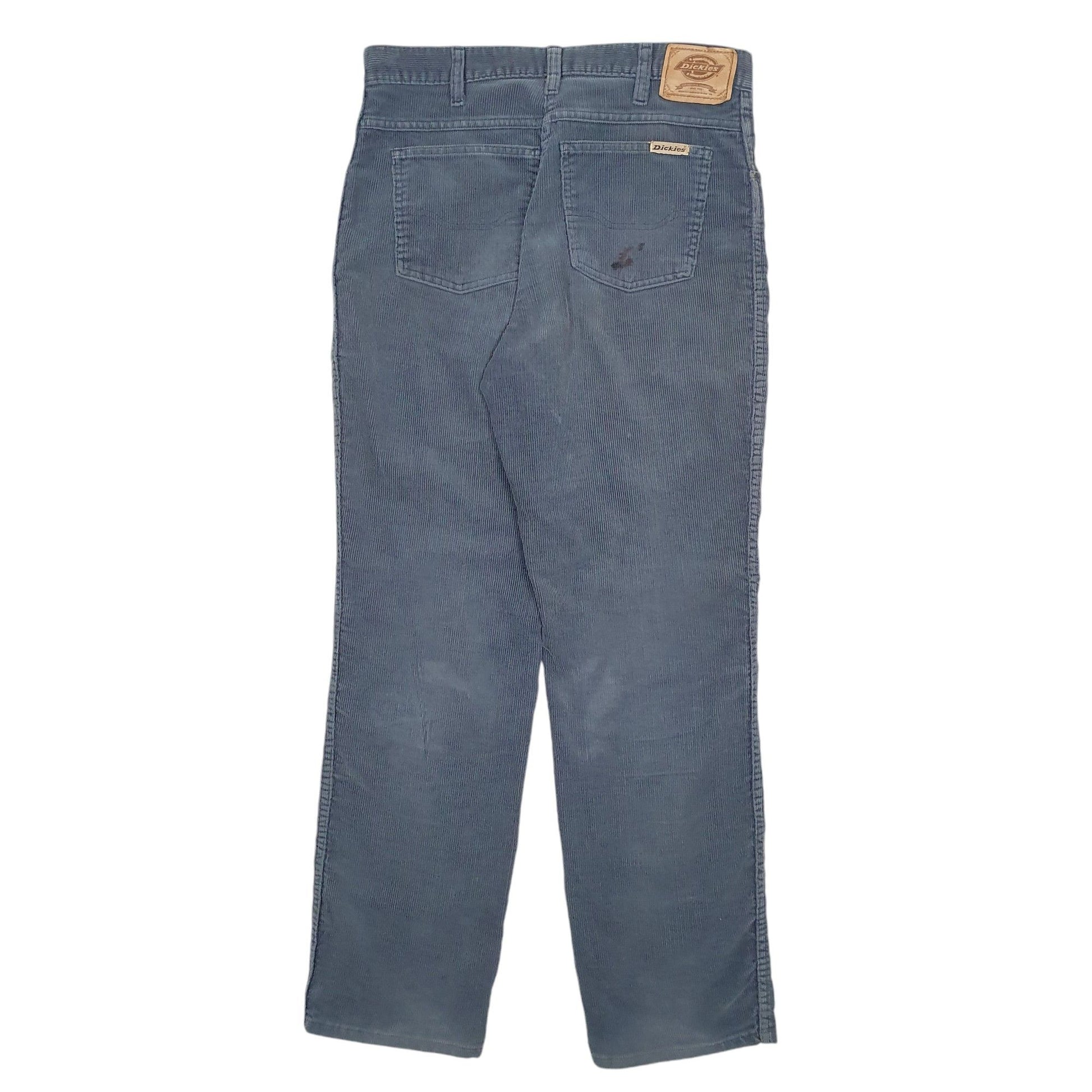 Mens Blue Dickies Workwear Corduroy Trousers