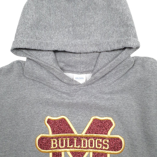 Mens Grey Gildan Bulldogs Hoodie Jumper