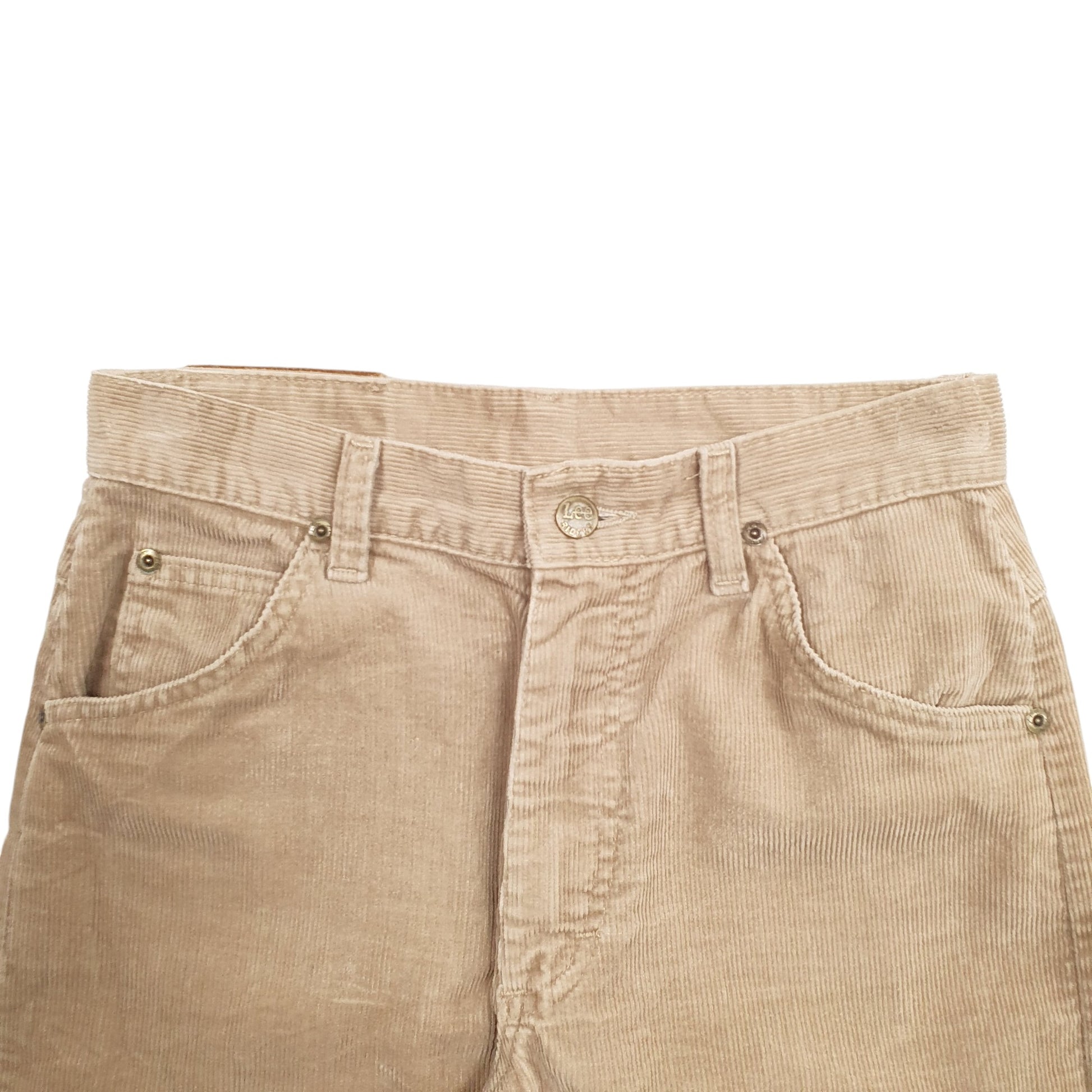 Mens Beige Lee Made In USA Vintage 90's Corduroy Trousers