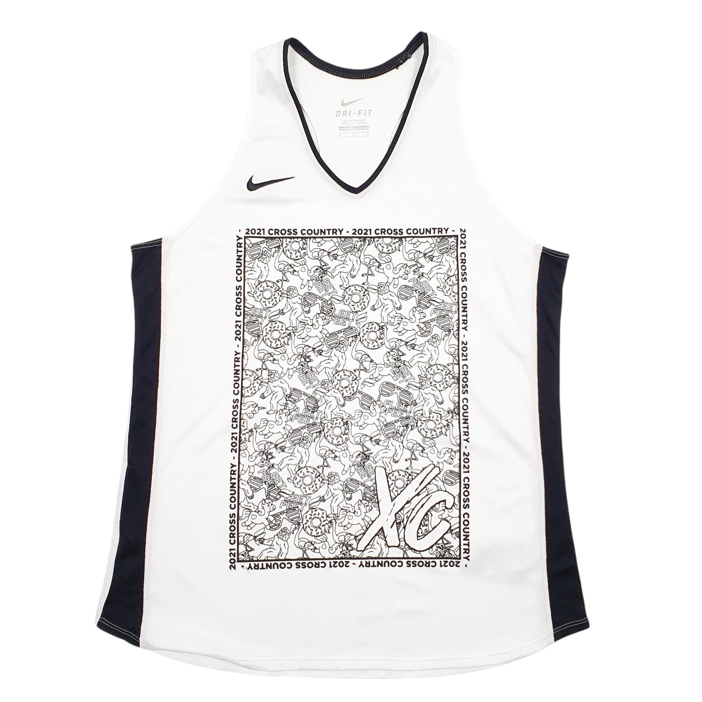 Womens White Nike Dri-Fit Cross Country Vest Jumper