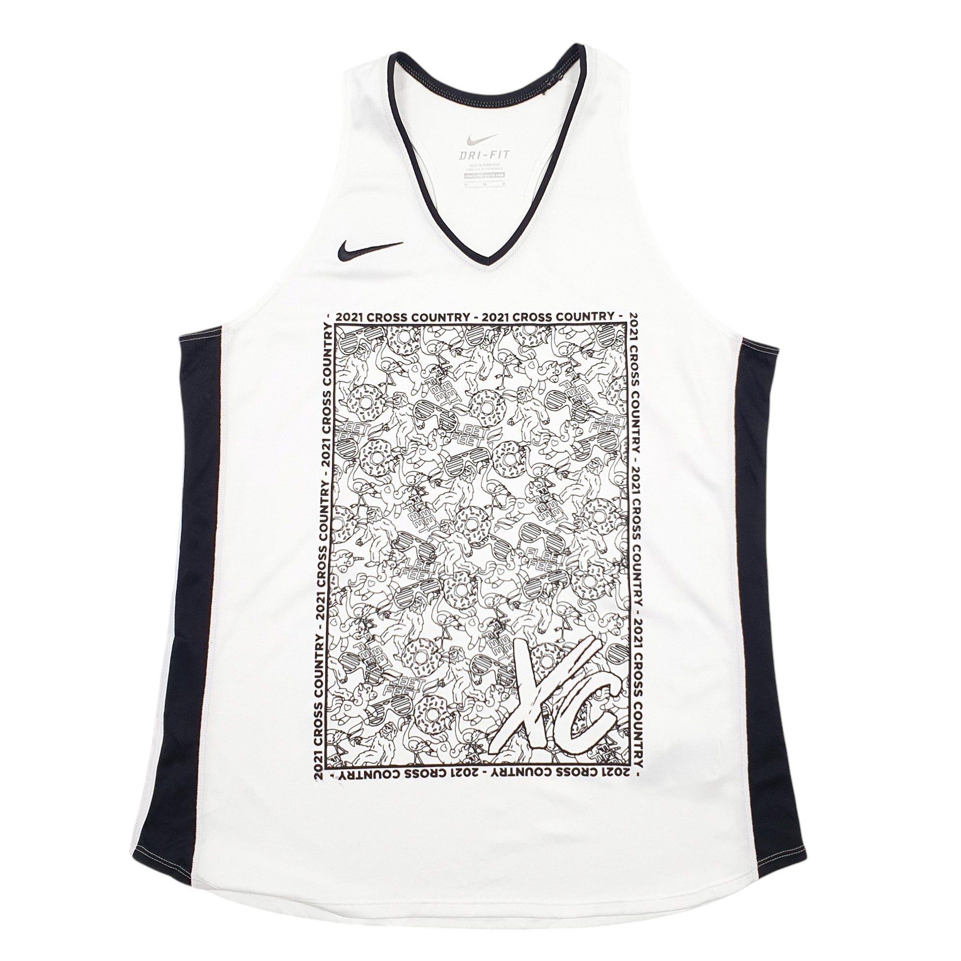 Womens White Nike Dri-Fit Cross Country Vest Jumper