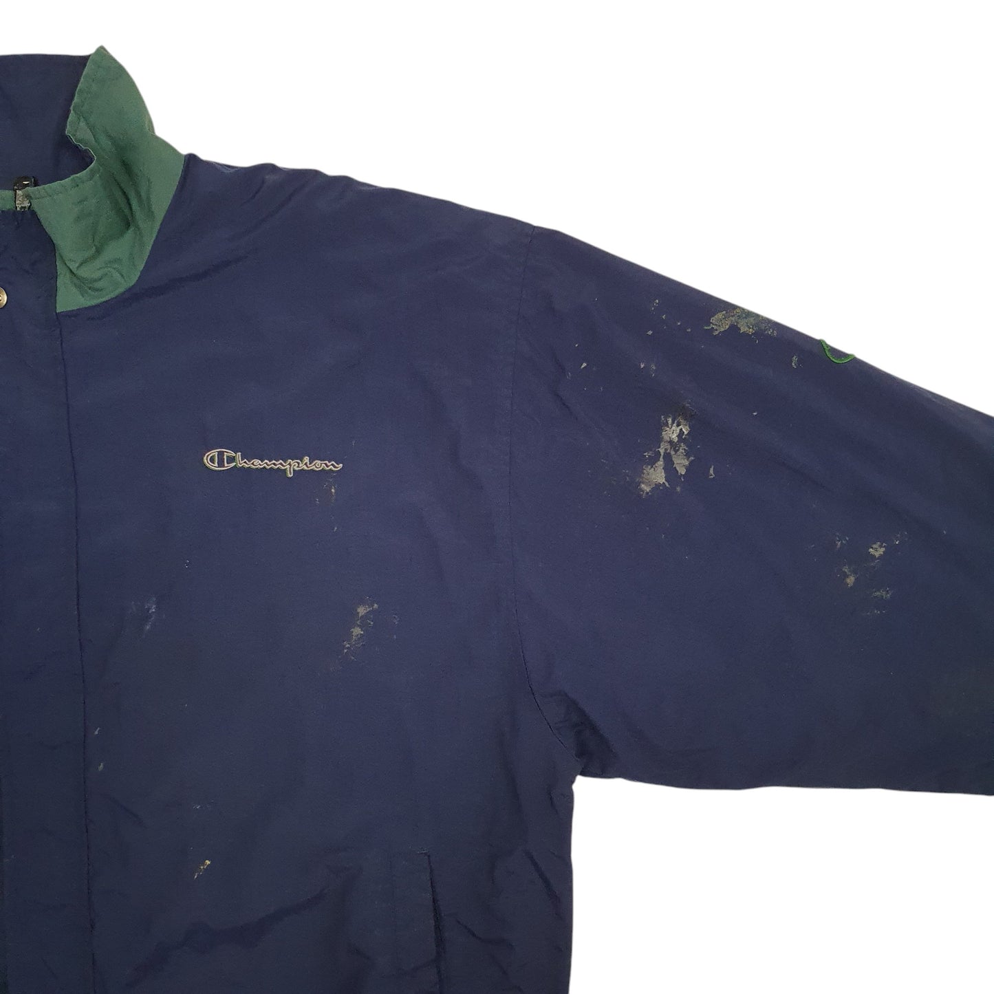 Mens Navy Champion Spellout  Coat