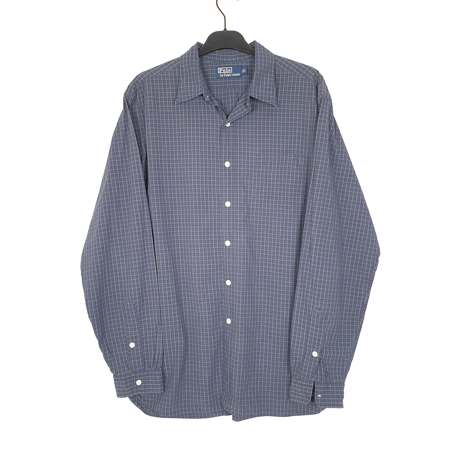 Mens Navy Polo Ralph Lauren Oxford Long Sleeve Shirt