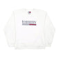 Mens White Tommy Hilfiger Vintage 90s Made In USA Spellout Crewneck Jumper