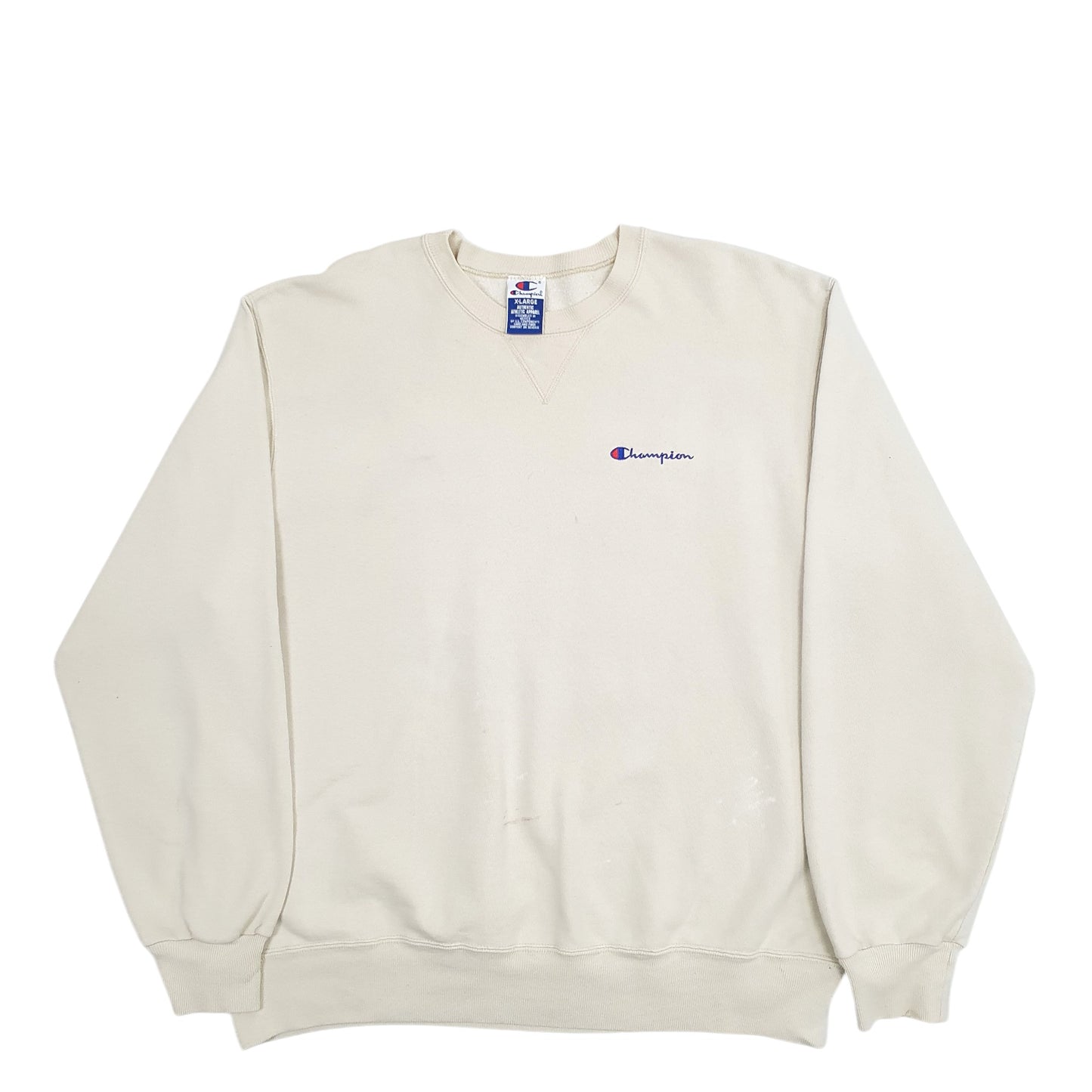 Mens Cream Champion  Crewneck Jumper