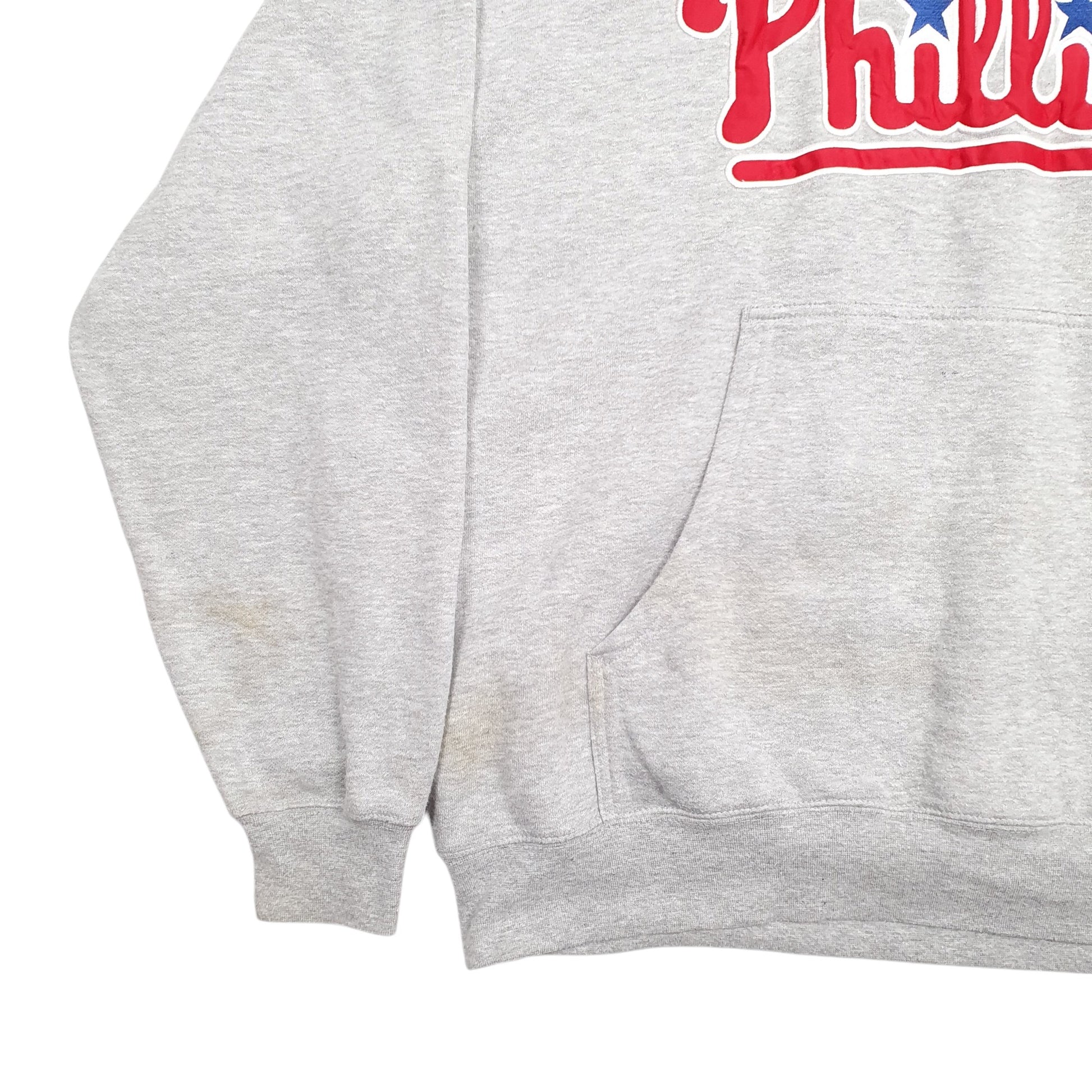 Mens Grey Nike Philadelphia Phillies Spellout Hoodie Jumper