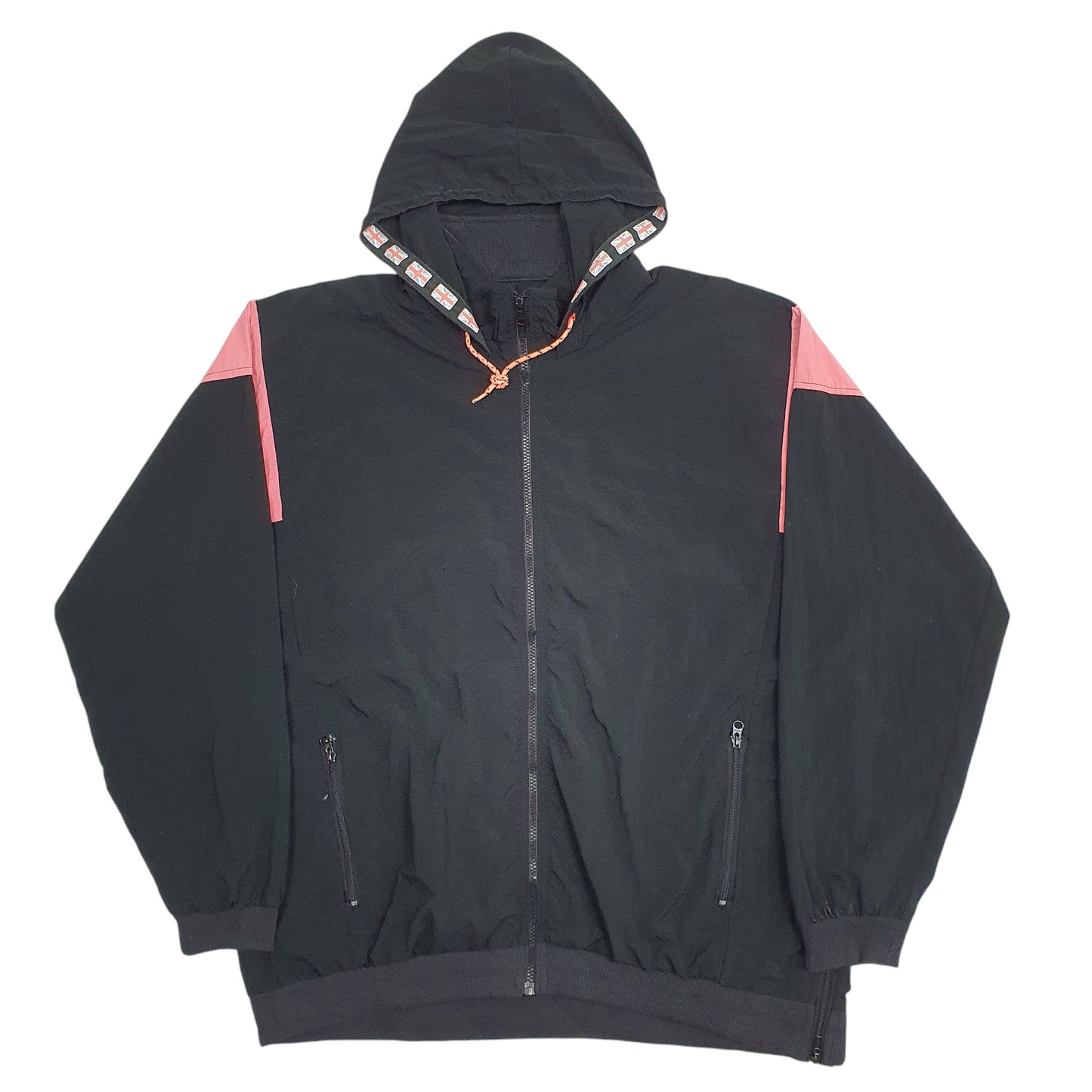 Mens Black Reebok Spellout Vintage 90's  Coat