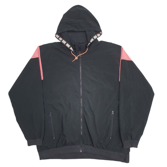 Mens Black Reebok Spellout Vintage 90's  Coat