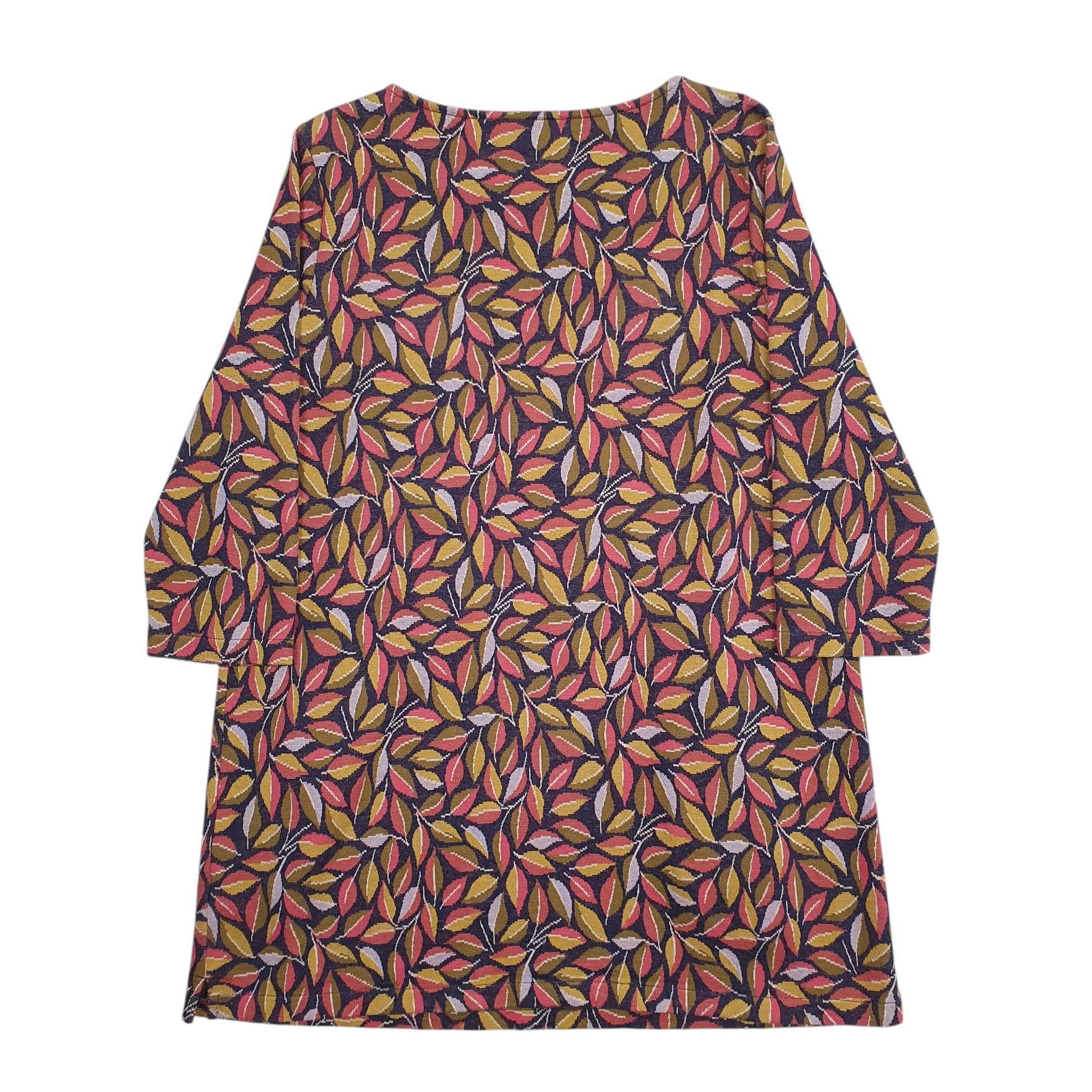 Womens Pink Seasalt Leaves Dress Blouse Long Sleeve T Shirt