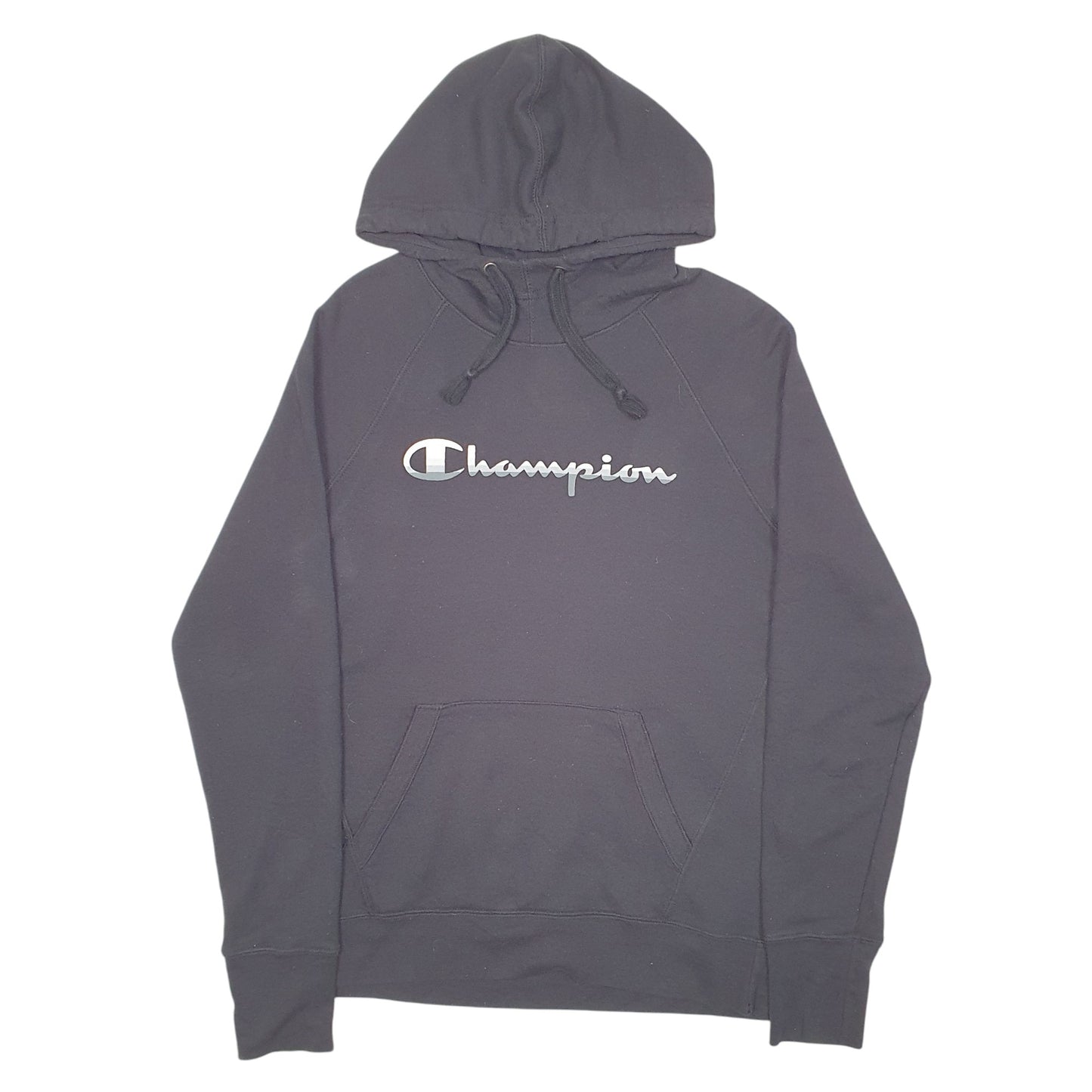 Womens Black Champion Script Hoodie Jumper