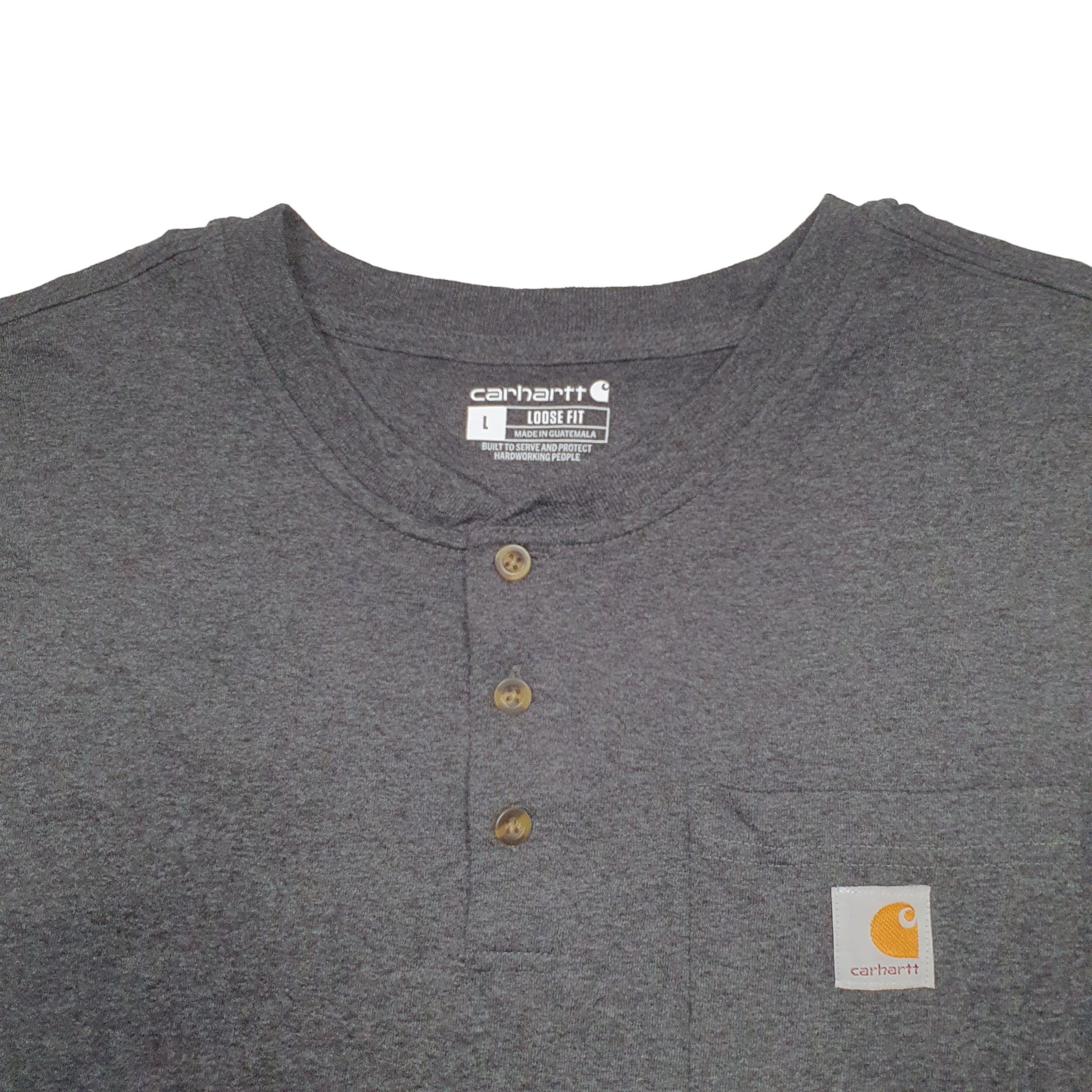 Mens Grey Carhartt  Long Sleeve T Shirt