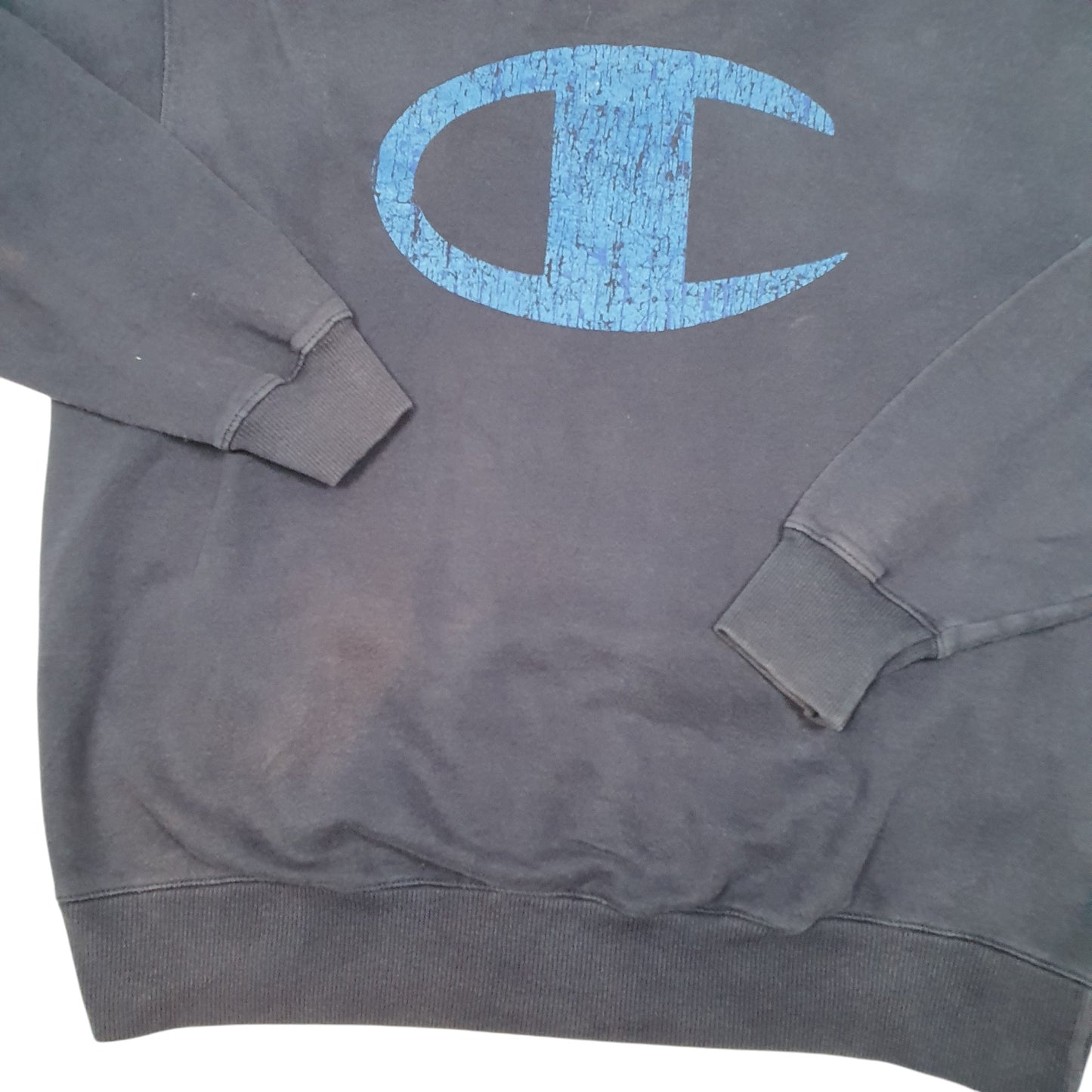 Mens Navy Champion C Logo Crewneck Jumper