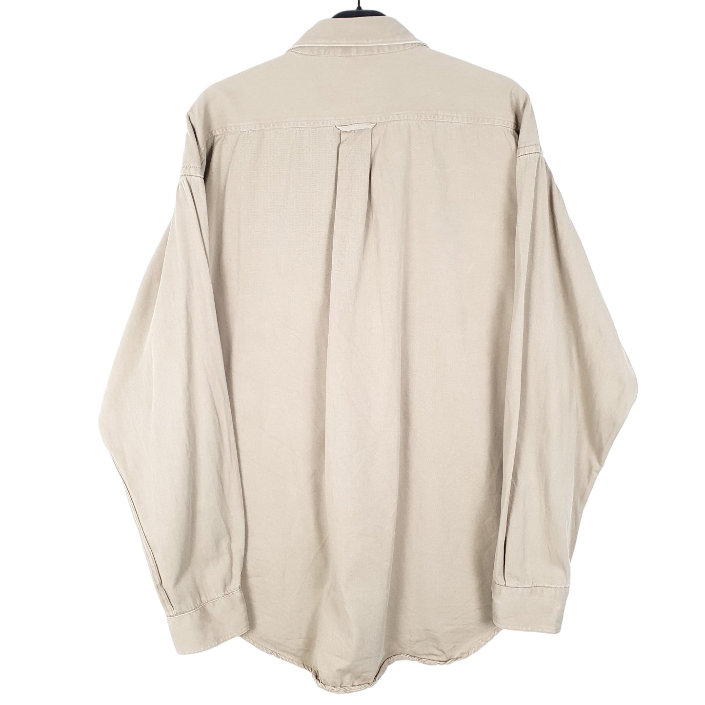 Mens Beige American Eagle Heavy Work Overshirt Long Sleeve Shirt