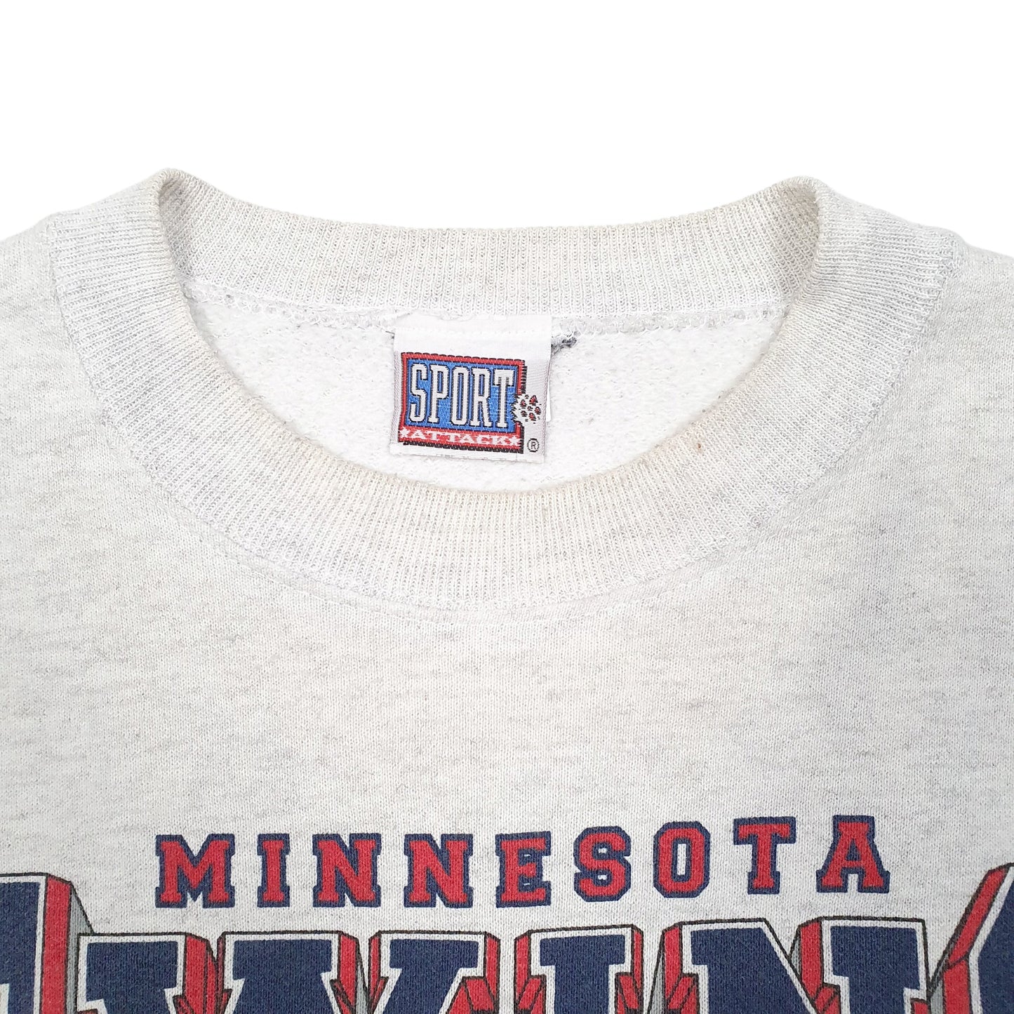 Mens Grey Sport Attack Vintage 1996 Minnesota Twins Baseball MLB USA Spellout Crewneck Jumper