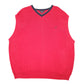 Mens Red Nautica Knit Tank Top Sweater Vest Tall V Neck Jumper