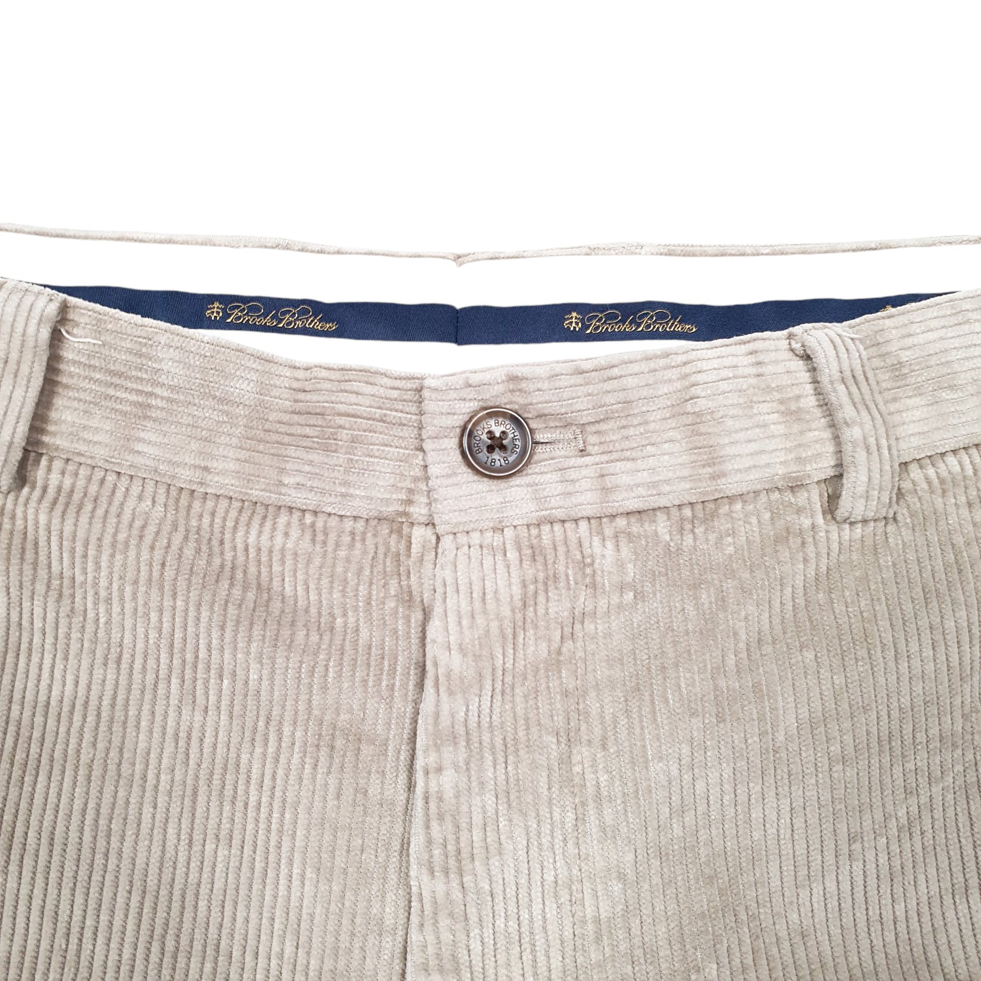 Mens Beige Brooks Brothers Cords Corduroy Trousers